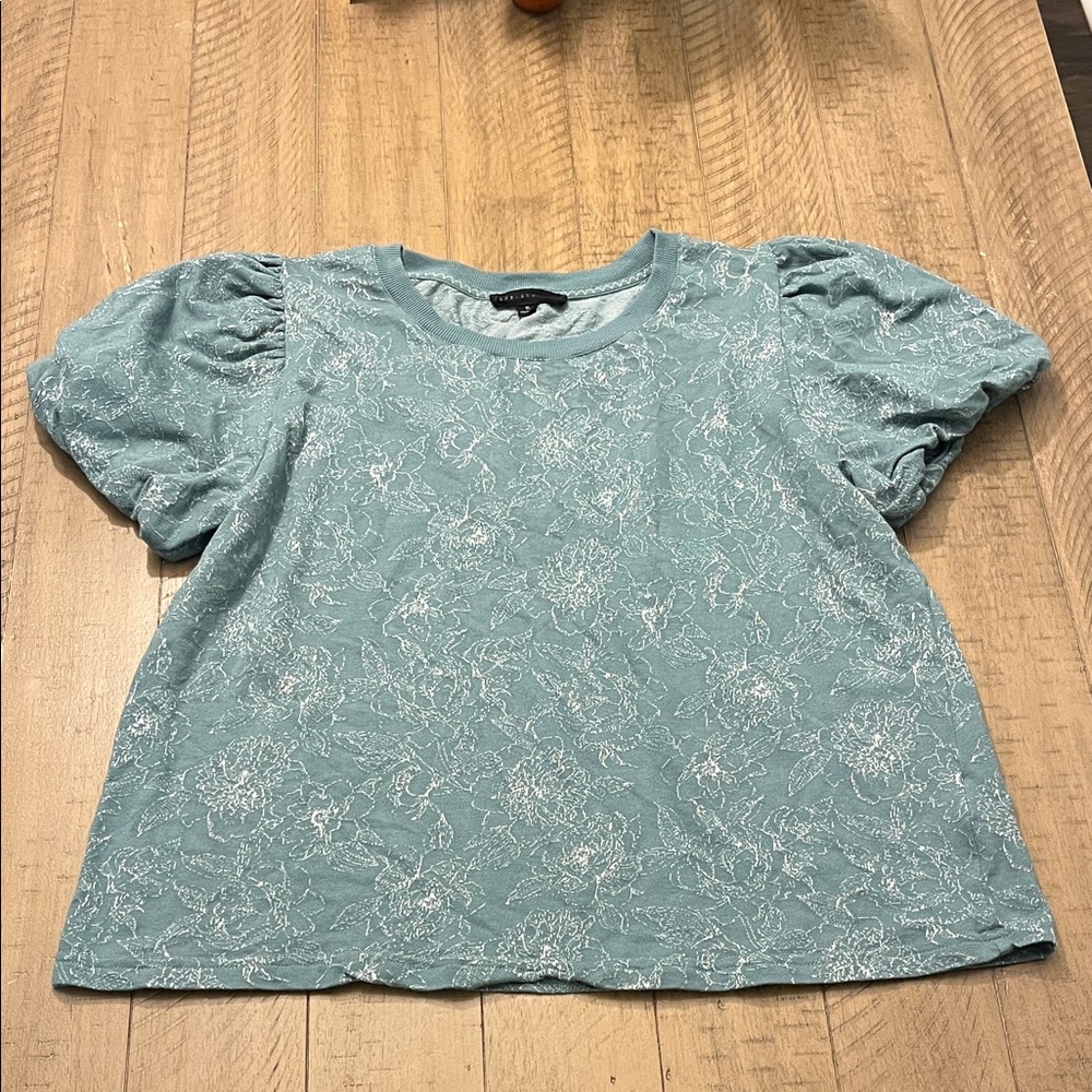 Jane and Delancey Blue Floral Blouse